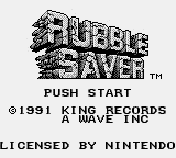 Rubble Saver Title Screen